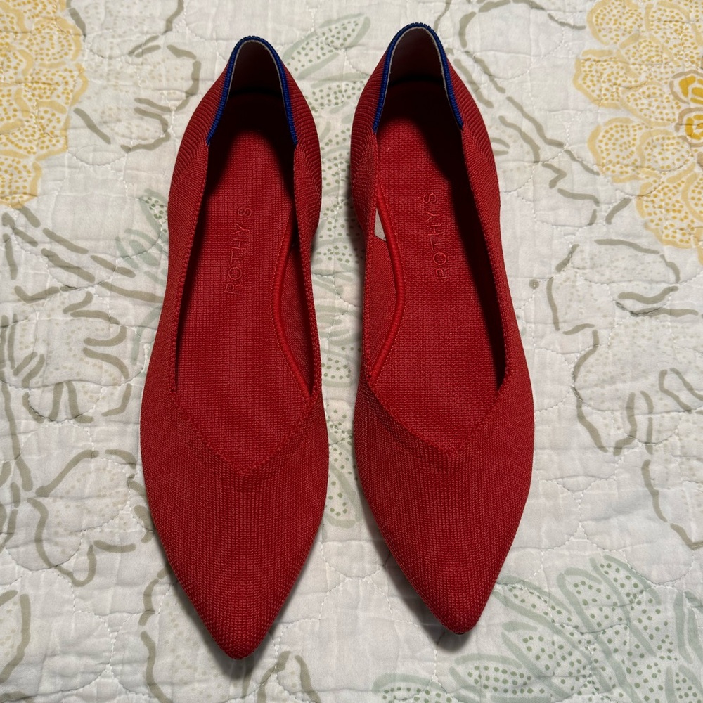 Rothy’s “The Point” Size 9.5, Red - image 5